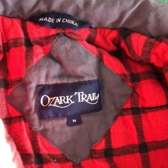 Ozark Trail Vest Men Medium Full Zip Sleeveless Outdoors Plaid Lining Puffer - Picture 3 of 7